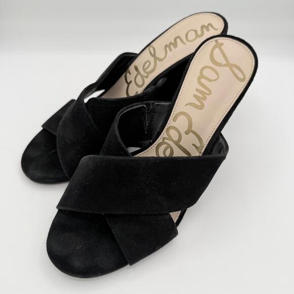 Sam‎ Edelman Nahla Women's 9 Black Suede Wedge Shoes Classic - Picture 3 of 7